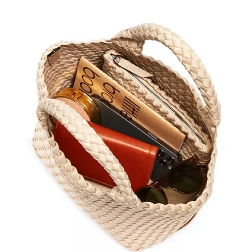 Naghedi Cream Woven Tote Bag - Size Small - Picture 3 of 11
